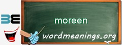 WordMeaning blackboard for moreen